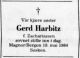 Dødsannonse Gerd Harbitz