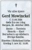 Dødsannonse Gerd Mowinckel
