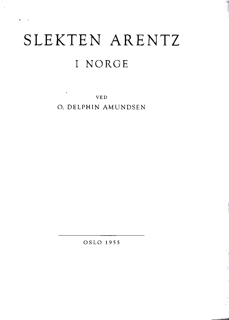 Slekten Arentz i Norge