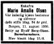 Dødsannonse Marie Amalie Olsen