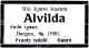 Dødsannonse Alvilda Isdahl