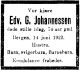 Dødsannonse Edvard Germanus Johannessen