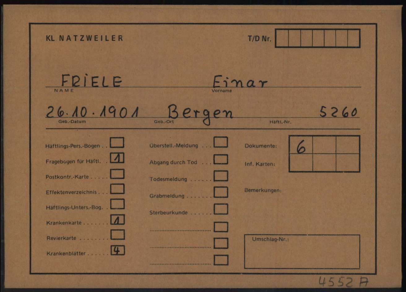 Einar Beyer Friele i Natzweiler